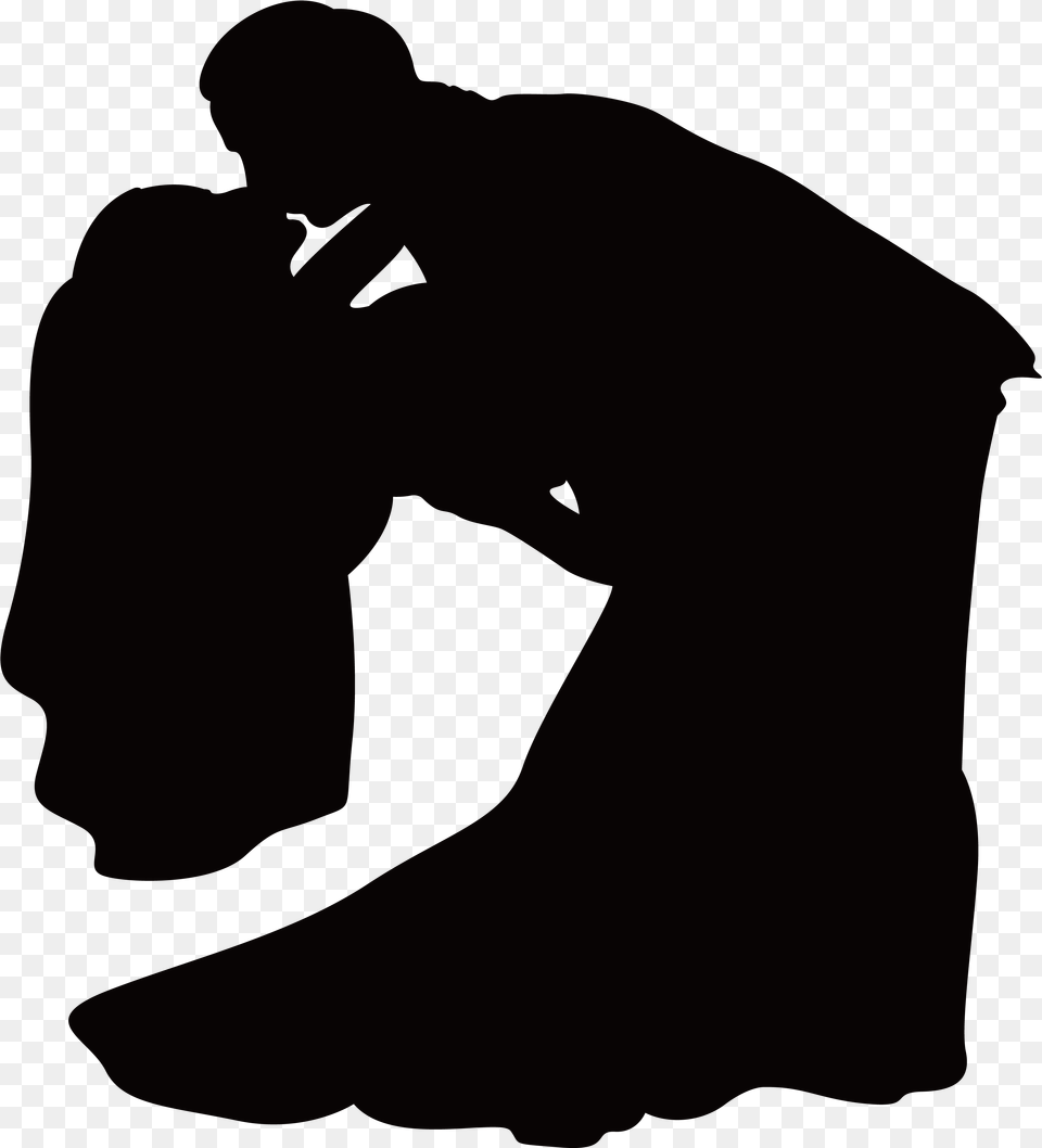 Kissing Men And Women Silhouette, Kneeling, Person, Monk, Fashion Free Png Download