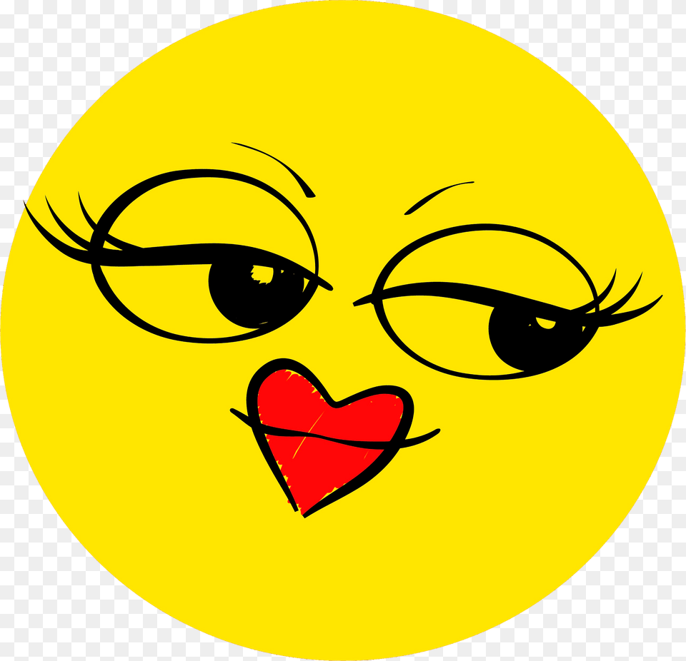 Kissing Smiley Clipart, Logo, Disk Png