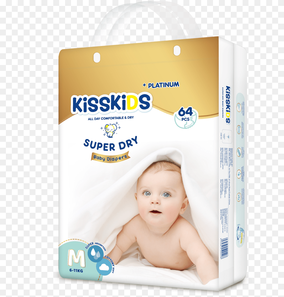 Kisskids Diaper, Baby, Person, Bag, Face Free Transparent Png