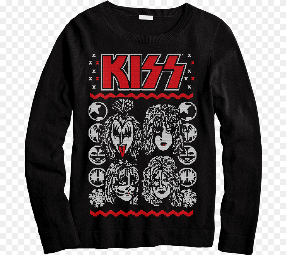 Kissmas Sweater Kiss Rock Band Chrissmas, Clothing, Sweatshirt, Sleeve, Long Sleeve Free Png Download