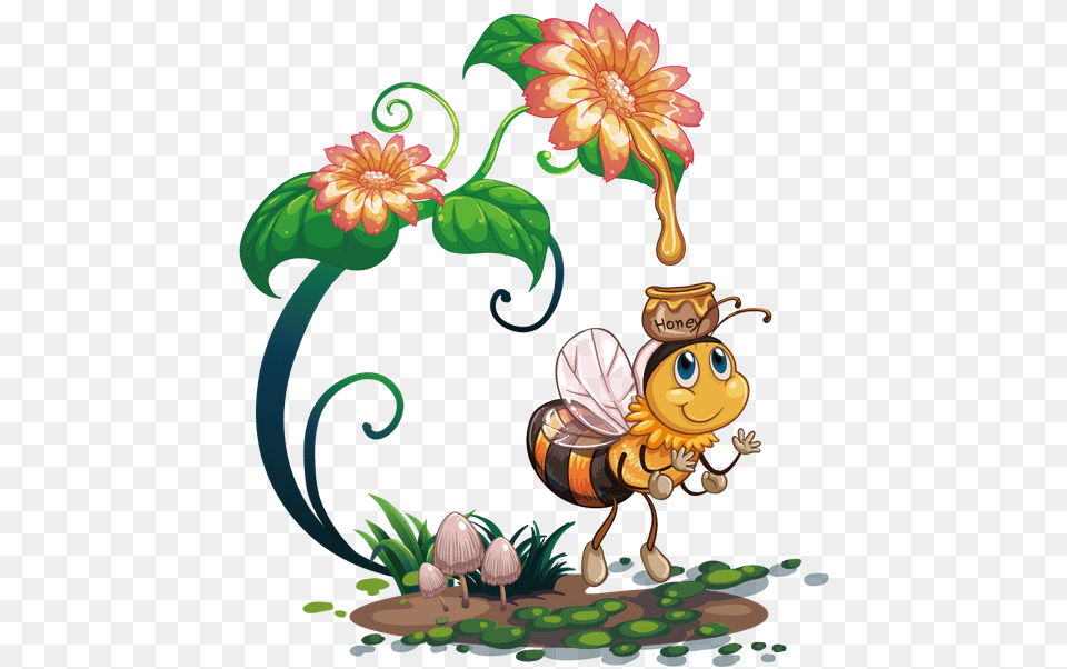 Kisspng Bee Honey Flower Royalty Cute Bee Bdzhola I Shershen Skovoroda, Art, Graphics, Pattern, Cartoon Free Png