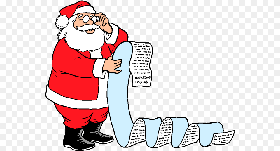 Kisspng Santa Claus Christmas Wish List Clip Art Father Santa Claus Making A List, Baby, Person, Festival, Face Png