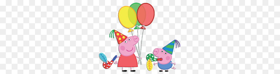 Kit Completo Peppa Pig, Clothing, Hat, Balloon, Party Hat Png
