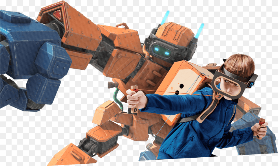 Kit Contents Nintendo Labo Robot, Boy, Child, Male, Person Png