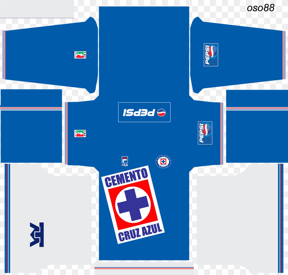 Kit Cruz Azul Dream League Soccer, Clothing, Shirt, Jersey Png