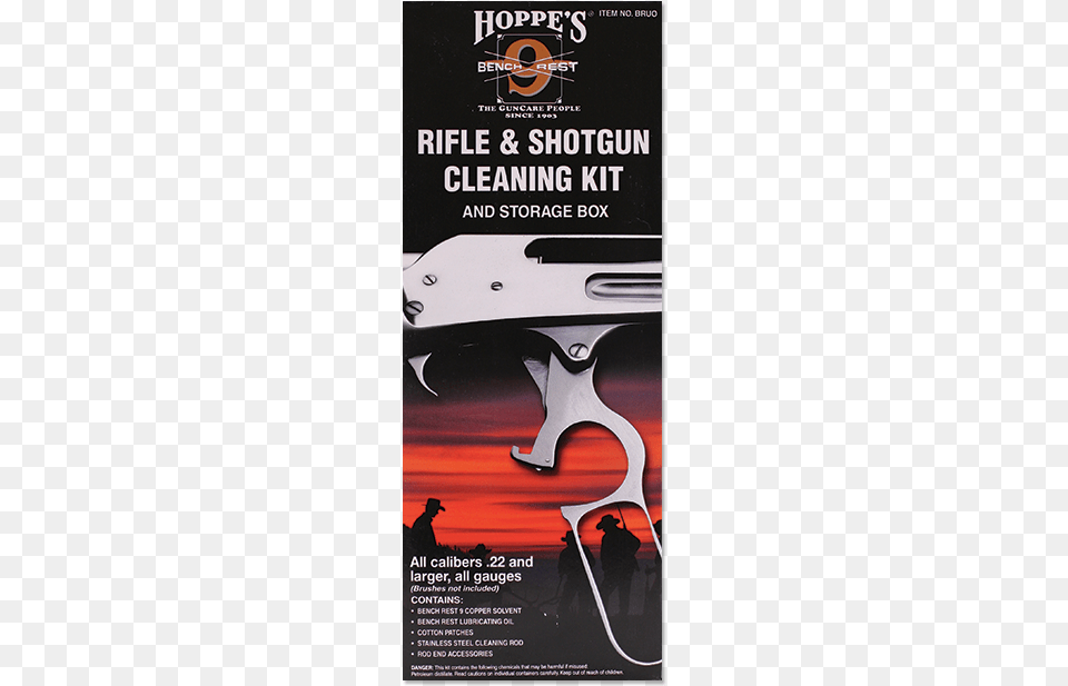Kit De Limpieza En Caja Para Rifle Amp Escopeta Hoppes Pco38 Cleaning Kit Pistol Rifle Firearm Pro, Advertisement, Poster, Adult, Male Free Png