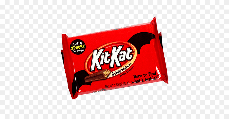 Kit Kat Candy Bar With Spooky Halloween Design Oz Great, Food, Sweets, Gum Png