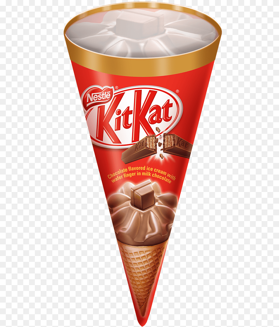 Kit Kat Cone Kitkat Chocolate Hd Image Cream, Dessert, Food, Ice Cream Free Png Download