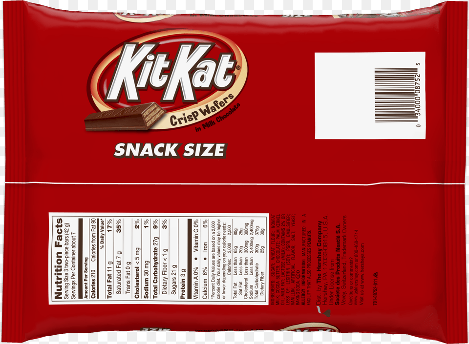 Kit Kat Crisp Wafer Milk Chocolate Candy Bars Snack Kit Kat Snack Size Candy Bars, Food, Sweets Free Png Download