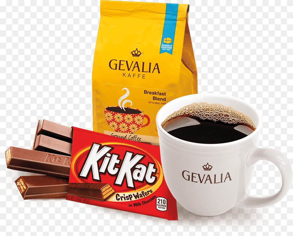 Kit Kat Gevalia Coffee, Cup, Beverage, Coffee Cup, Chocolate Free Png