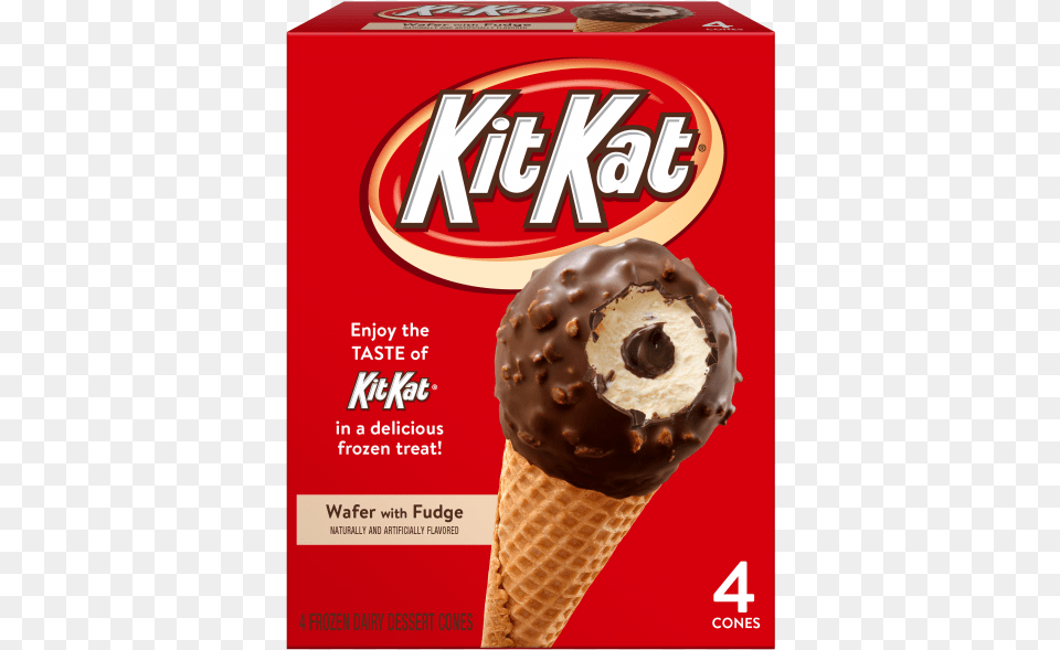 Kit Kat Ice Cream Cones, Dessert, Food, Ice Cream, Advertisement Png