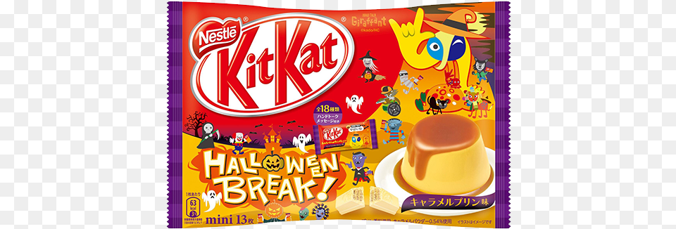 Kit Kat Mini Halloween Caramel Pudding Flavor Japanese Kit Kat, Food, Sweets Png Image
