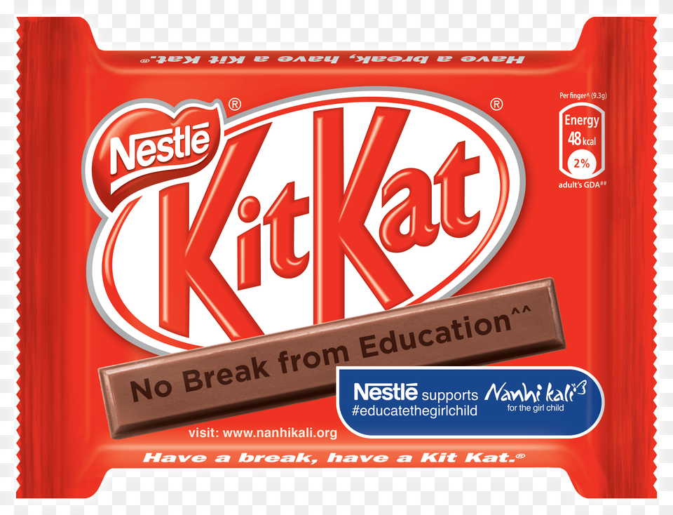 Kit Kat Nestle India Nanhi Kali, Food, Sweets, Candy, Ketchup Free Transparent Png