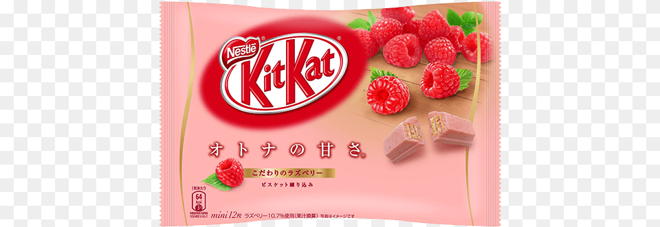 Kit Kat Otona No Amasa Raspberry Flavor Kit Kat Raspberry Japan, Berry, Produce, Plant, Fruit Png Image