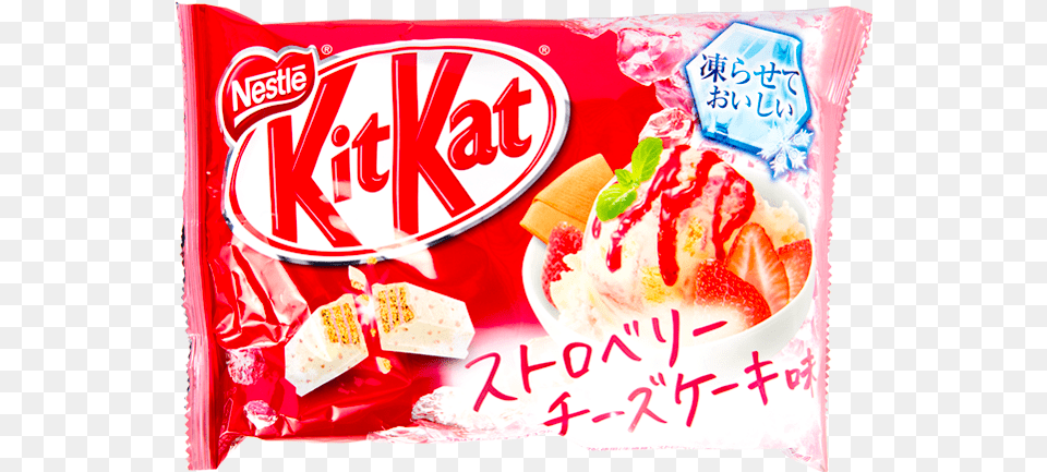 Kit Kat Strawb Cheesecake New Kitkat Japan Strawberry Cheesecake, Cream, Dessert, Food, Ice Cream Free Png Download