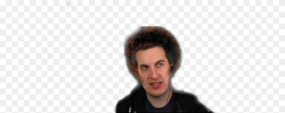 Kitboga With Bob Ross Hair Man, Smile, Portrait, Face, Happy Png
