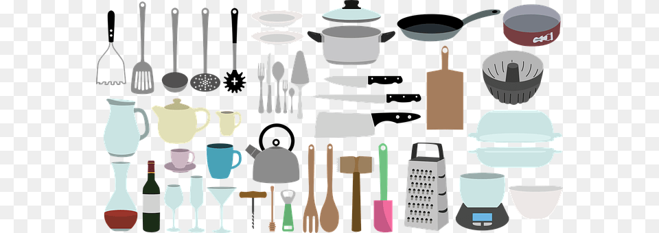 Kitchen Cutlery, Spoon, Cup Png Image
