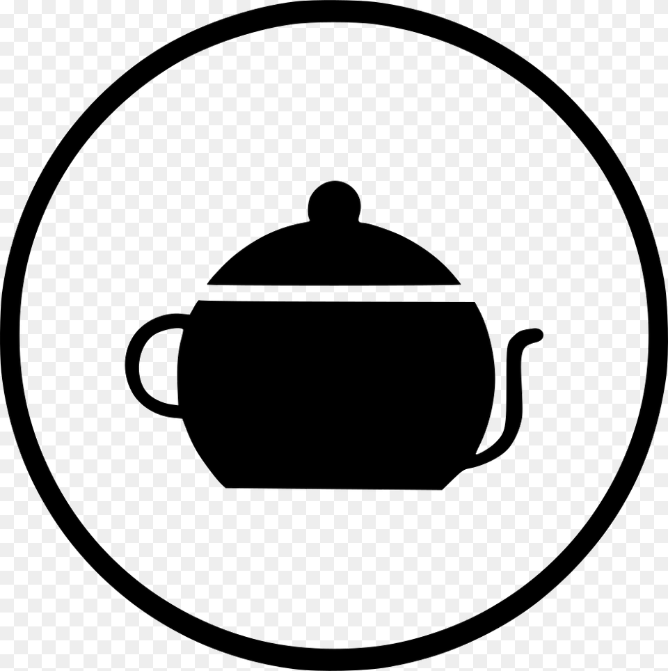 Kitchen Appliances Tea Pot Boil Jar Unlock Icon, Cookware, Pottery, Stencil, Teapot Png