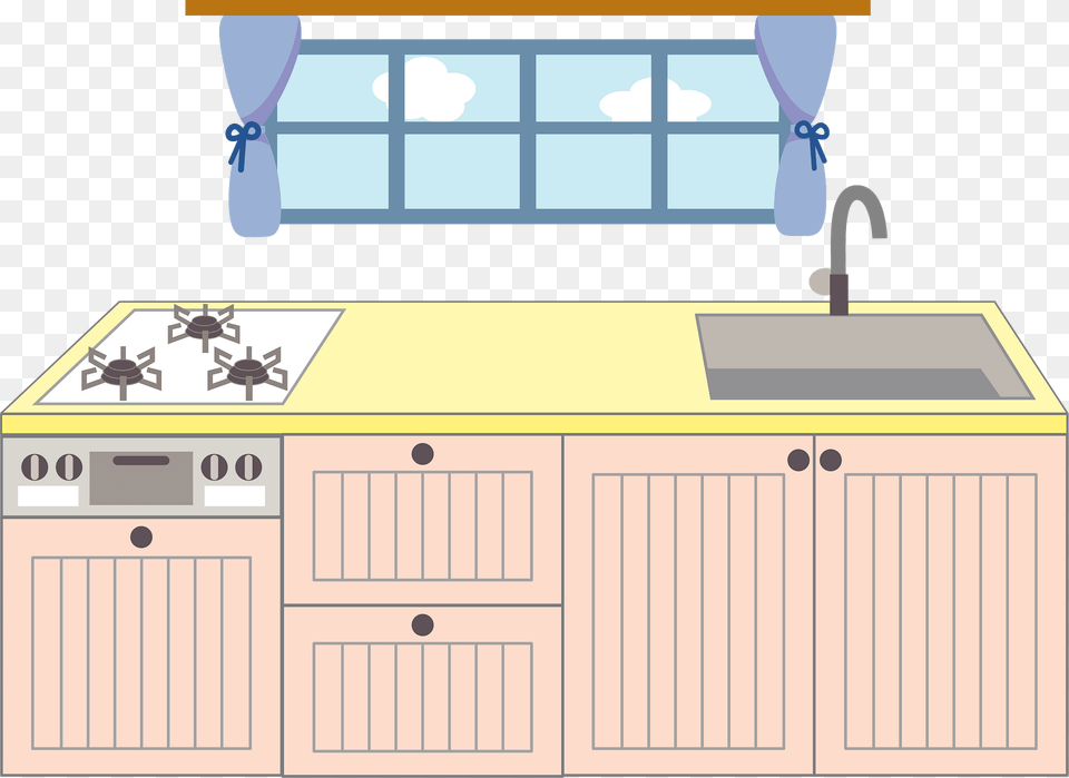 Kitchen Cabinet Clipart, Indoors, Interior Design, Sink Png Image