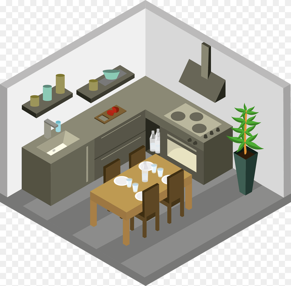 Kitchen Clipart, Plant, Cup, Architecture, Room Free Transparent Png