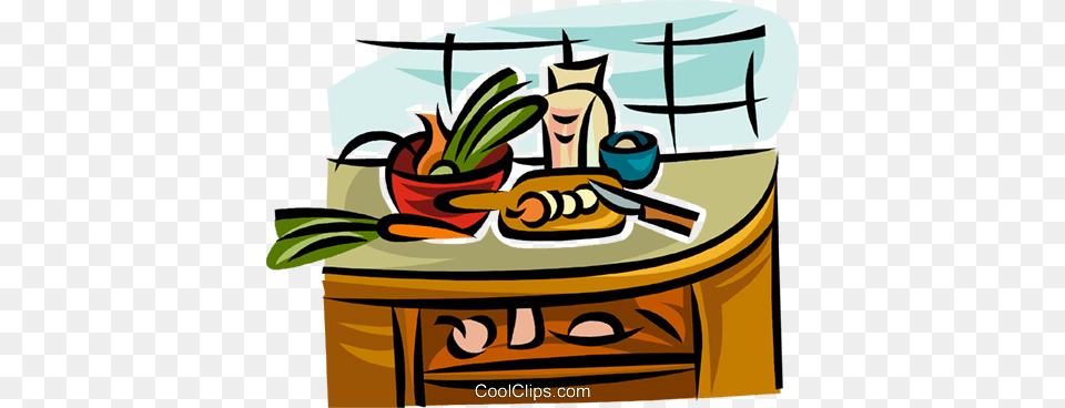Kitchen Counter Royalty Vector Clip Art Illustration, Food, Lunch, Meal, Bulldozer Free Png