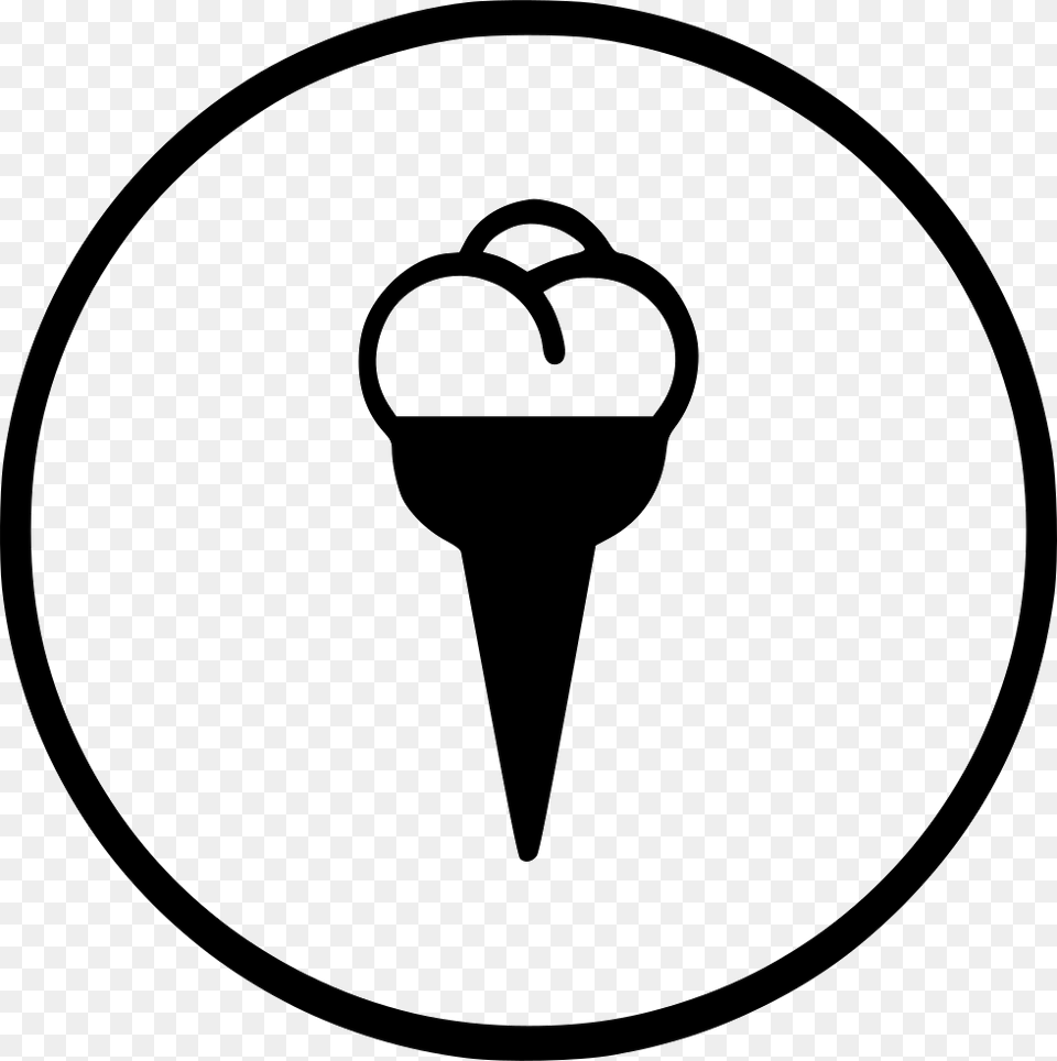 Kitchen Cream Con Dessert Svg Icon, Food, Ice Cream, Light Free Png Download