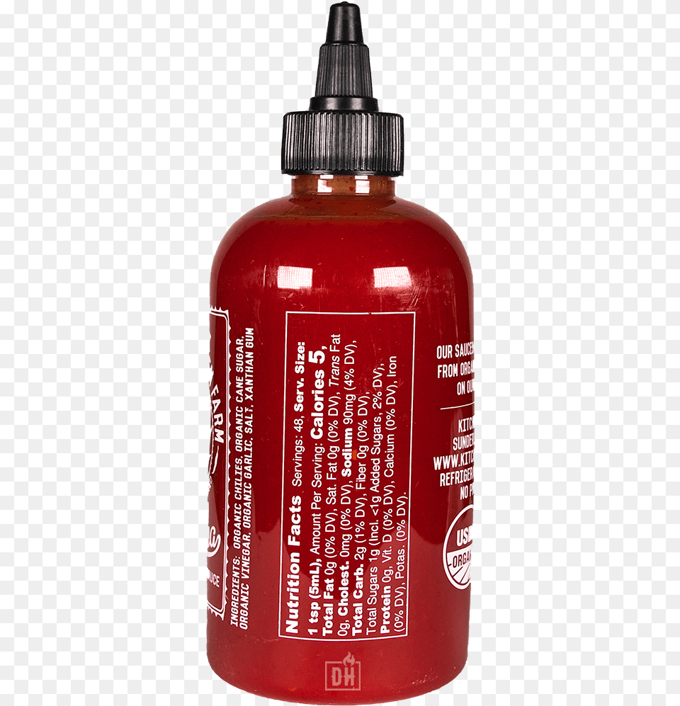 Kitchen Garden Organic Sriracha Hot Sauce Plastic Bottle, Cosmetics, Perfume, Ink Bottle Png