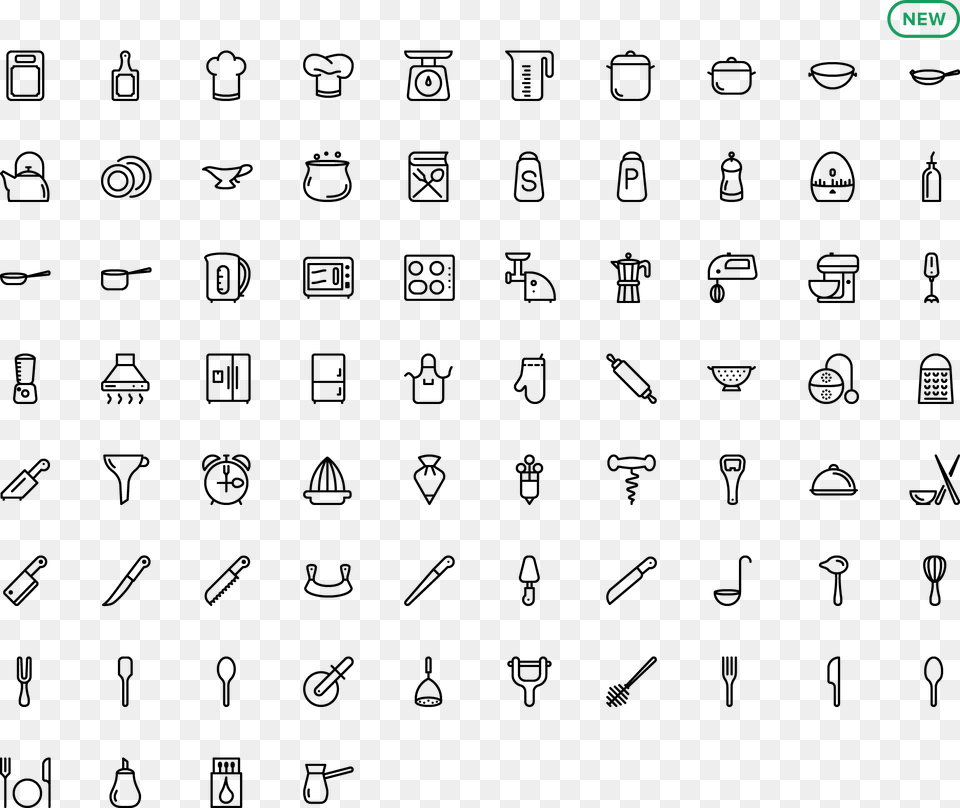 Kitchen Icon Set Png