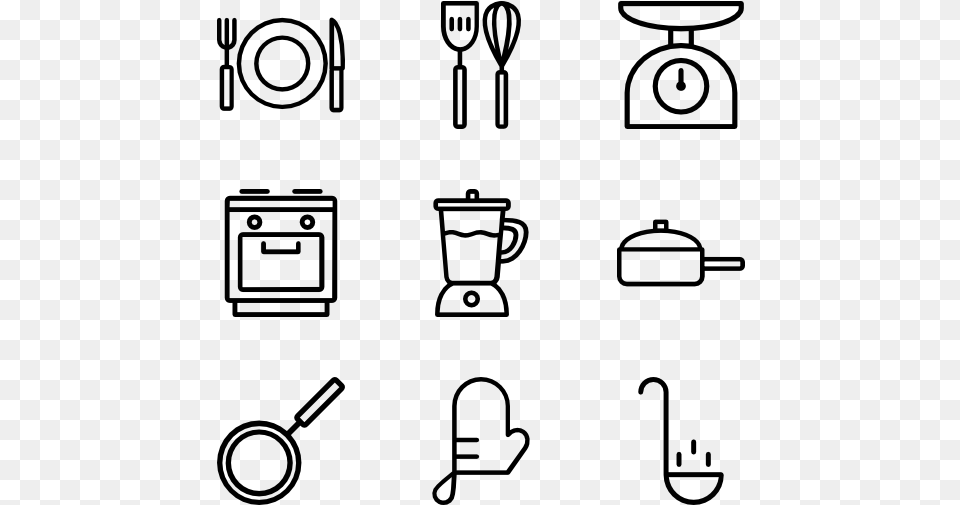 Kitchen Kitchen Utensils Icon Background, Gray Free Transparent Png
