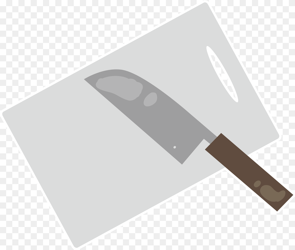 Kitchen Knife And Cutting Board Clipart, Blade, Weapon, Blackboard Free Png Download