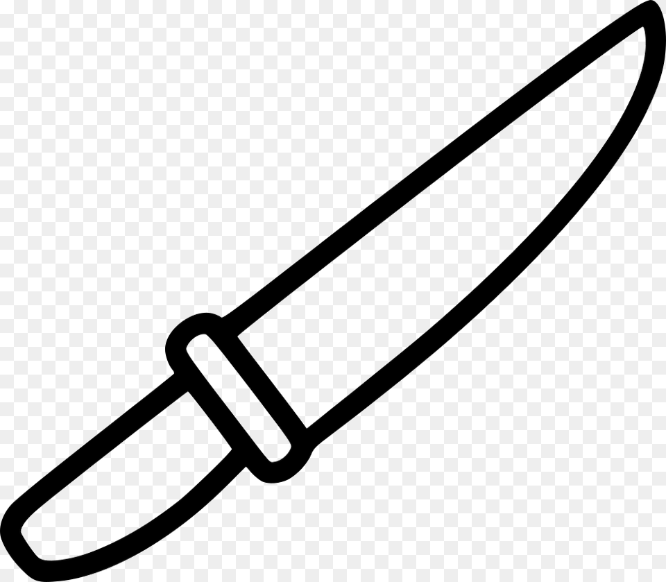 Kitchen Knife Line Art, Blade, Weapon, Bow, Dagger Png Image