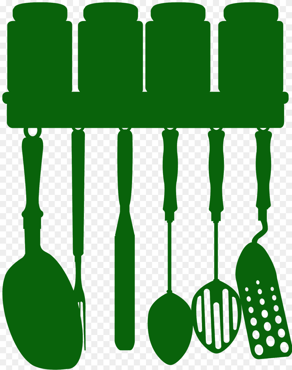 Kitchen Objects Silhouette, Cutlery, Spoon, Kitchen Utensil, Spatula Free Png