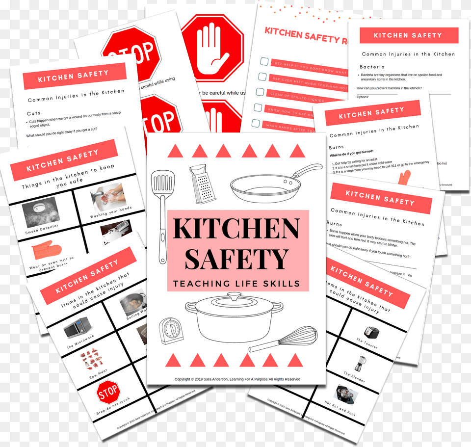 Kitchen Safety Display Advertisement, Poster, Cutlery, Person Png Image