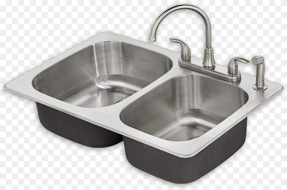 Kitchen Sink, Sink Faucet, Double Sink Free Transparent Png