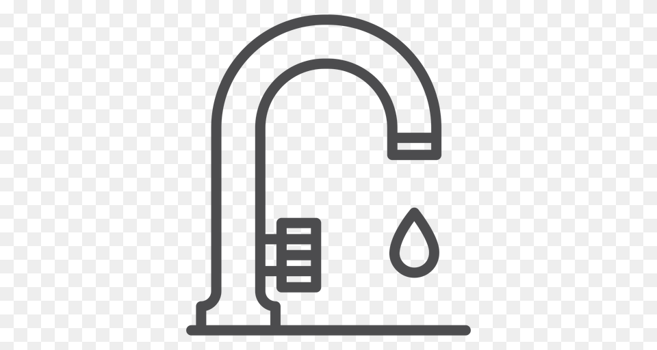 Kitchen Sink Stroke Icon, Sink Faucet, Mailbox, Tap Png