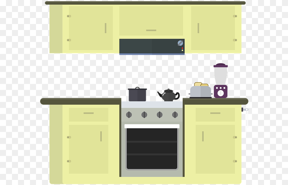 Kitchen Stove Oven Range Hood Cook Cooking Pot Kitchen Transparent, Indoors, Closet, Cupboard, Furniture Png Image
