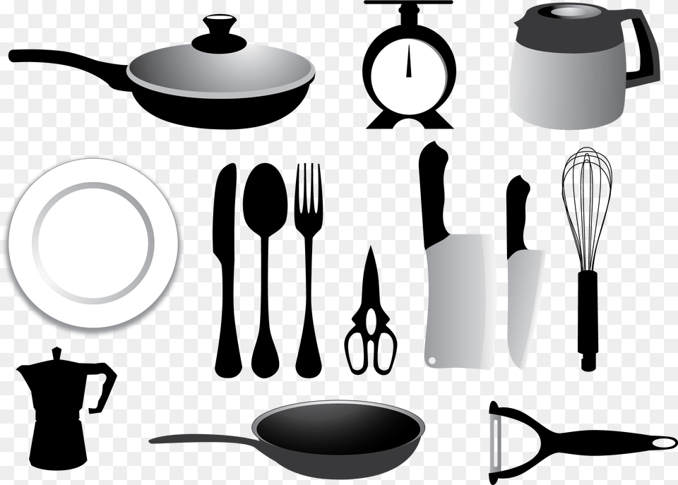 Kitchen Stuffs, Cutlery, Spoon, Cup Png Image