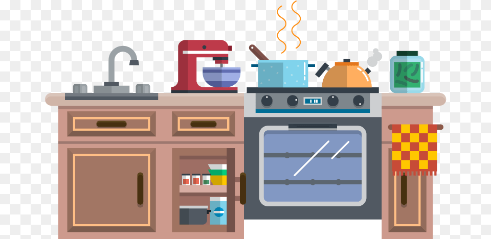 Kitchen Transparent Image Unique Kitchenware Kitchen Cabinet, Scoreboard, Indoors Free Png