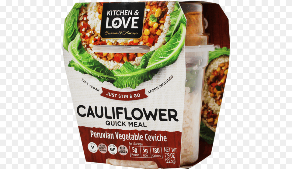 Kitchen U0026 Love Quick Cauliflower Meals Peruvian Vegetable Ceviche Cauliflower Quick Meal, Food, Lunch, Produce, Ketchup Png Image