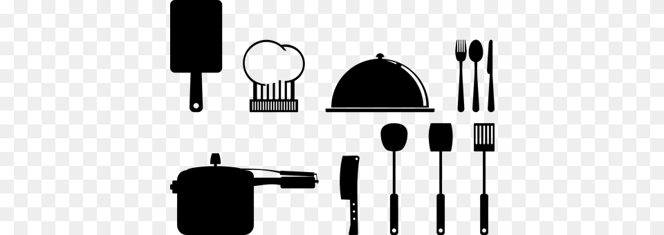 Kitchen Utensils Icons Home Restaurant Cut Utenslios De Cozinha, Gray Free Transparent Png