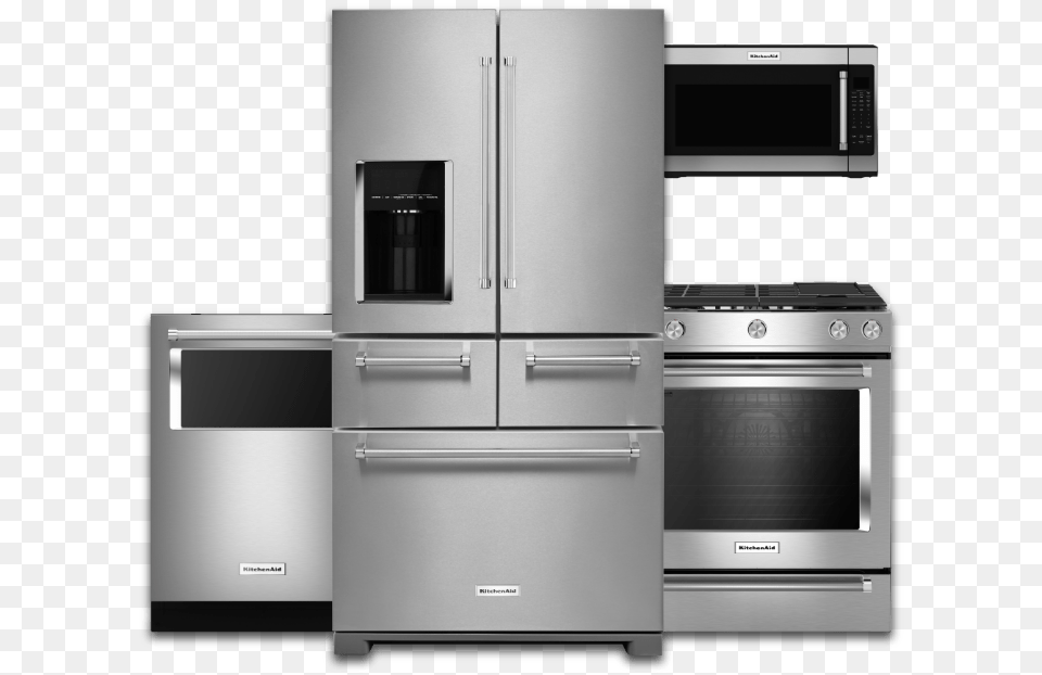 Kitchenaid Krmf706ess Kitchen Stove, Appliance, Device, Electrical Device, Refrigerator Png Image
