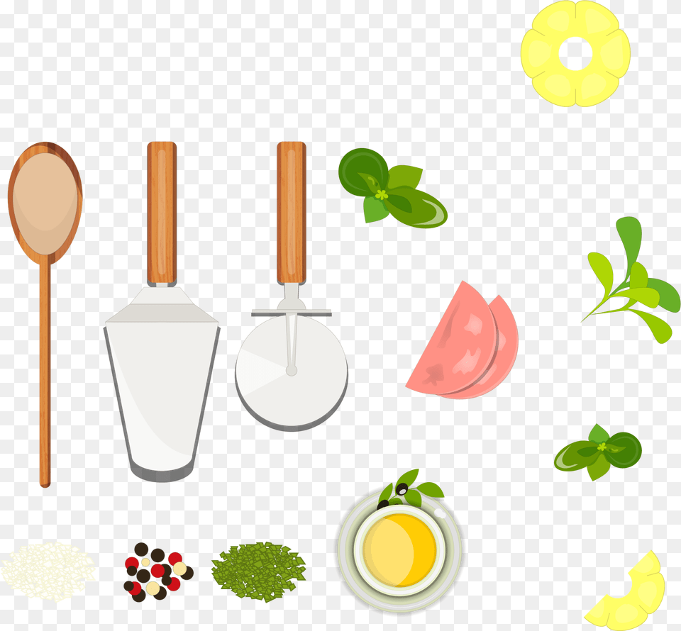 Kitchenware Vector Hand Drawn Watercolor Kitchen, Cutlery, Spoon, Cream, Dessert Png