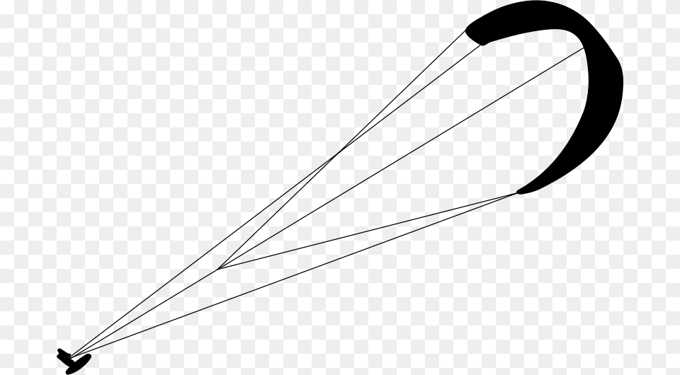 Kitesurf Silhouette, Gray Free Transparent Png