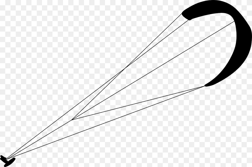 Kitesurf Vector, Gray Png