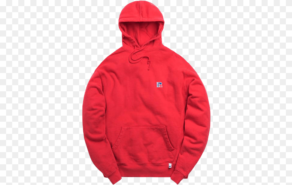 Kith X Russell Athletic Classic Hoodie Ribbon Red Supreme Winter Jacket Red, Clothing, Knitwear, Sweater, Sweatshirt Free Png Download