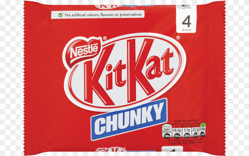 Kitkat Chunky 4pk Kit Kat Chunky 3, Food, Sweets, Candy, Can Png Image