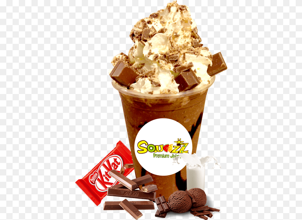 Kitkat Milk Shake, Cream, Dessert, Food, Ice Cream Png Image