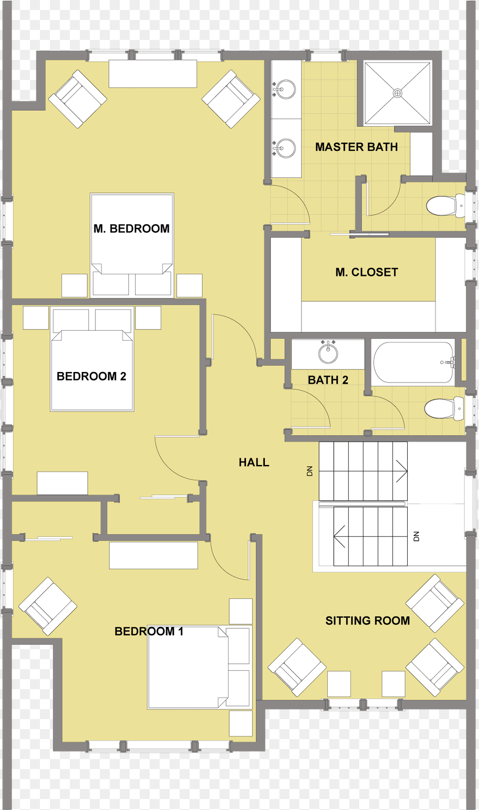 Kitsap Second Floor Floor Plan, Diagram, Floor Plan, Chart, Plot Free Png Download