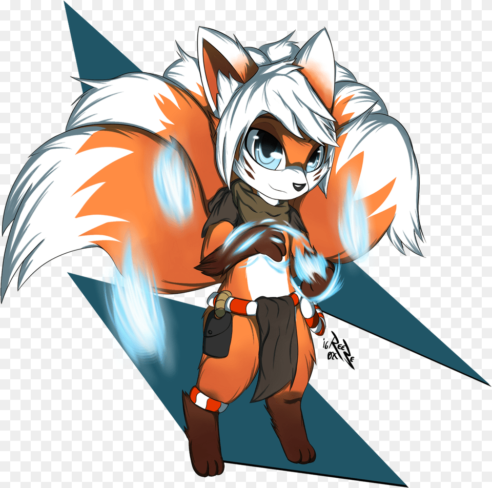 Kitsune Anime Character Anthro, Book, Comics, Publication, Person Png Image