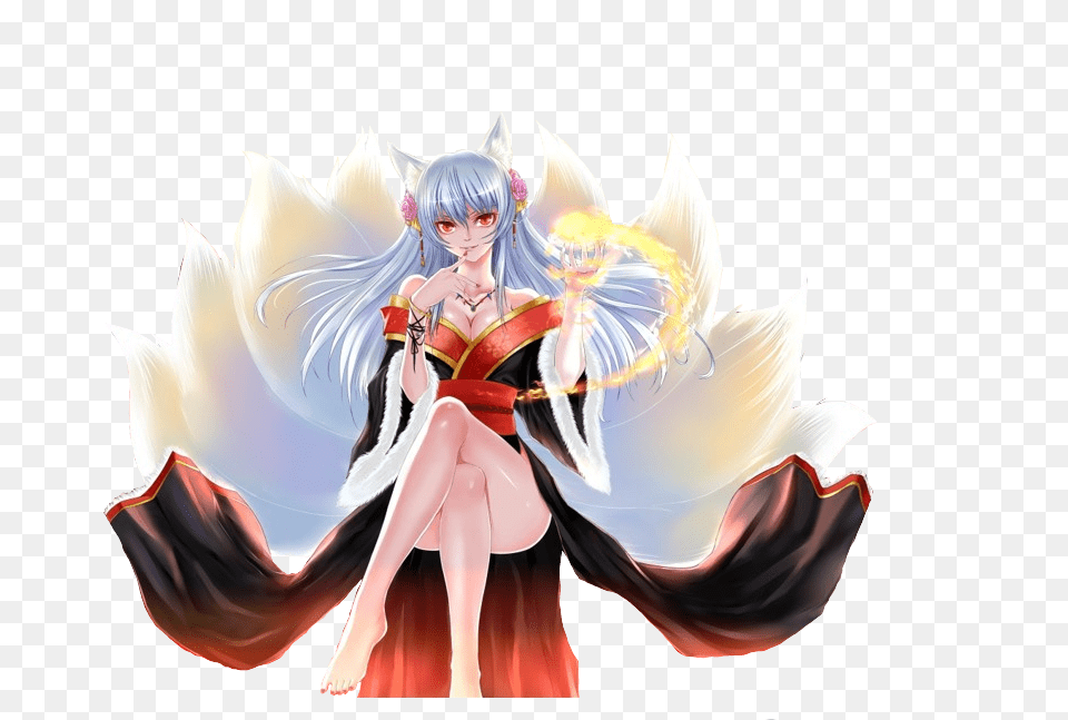 Kitsune Evil Anime, Adult, Publication, Person, Female Free Png Download